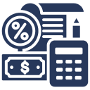 accounting accounting blue icon
